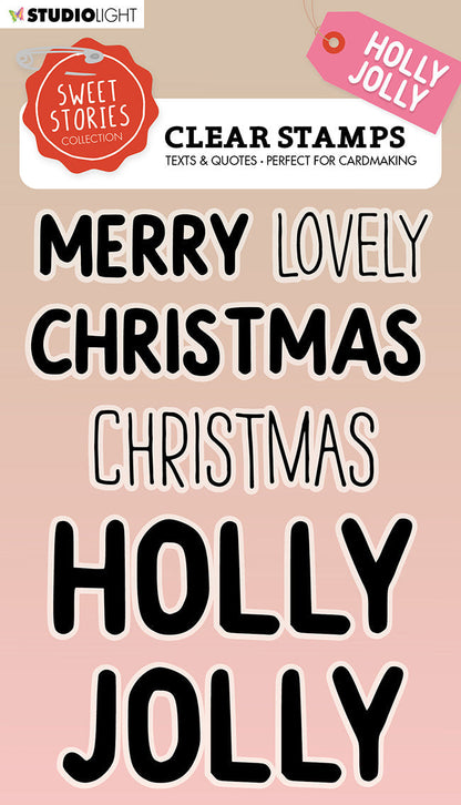 SS Tampon Transparent Citations Grande Holly Jolly Douces Histoires 148x105x3mm 6 PC nr.294