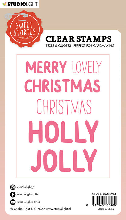 SS Tampon Transparent Citations Grande Holly Jolly Douces Histoires 148x105x3mm 6 PC nr.294