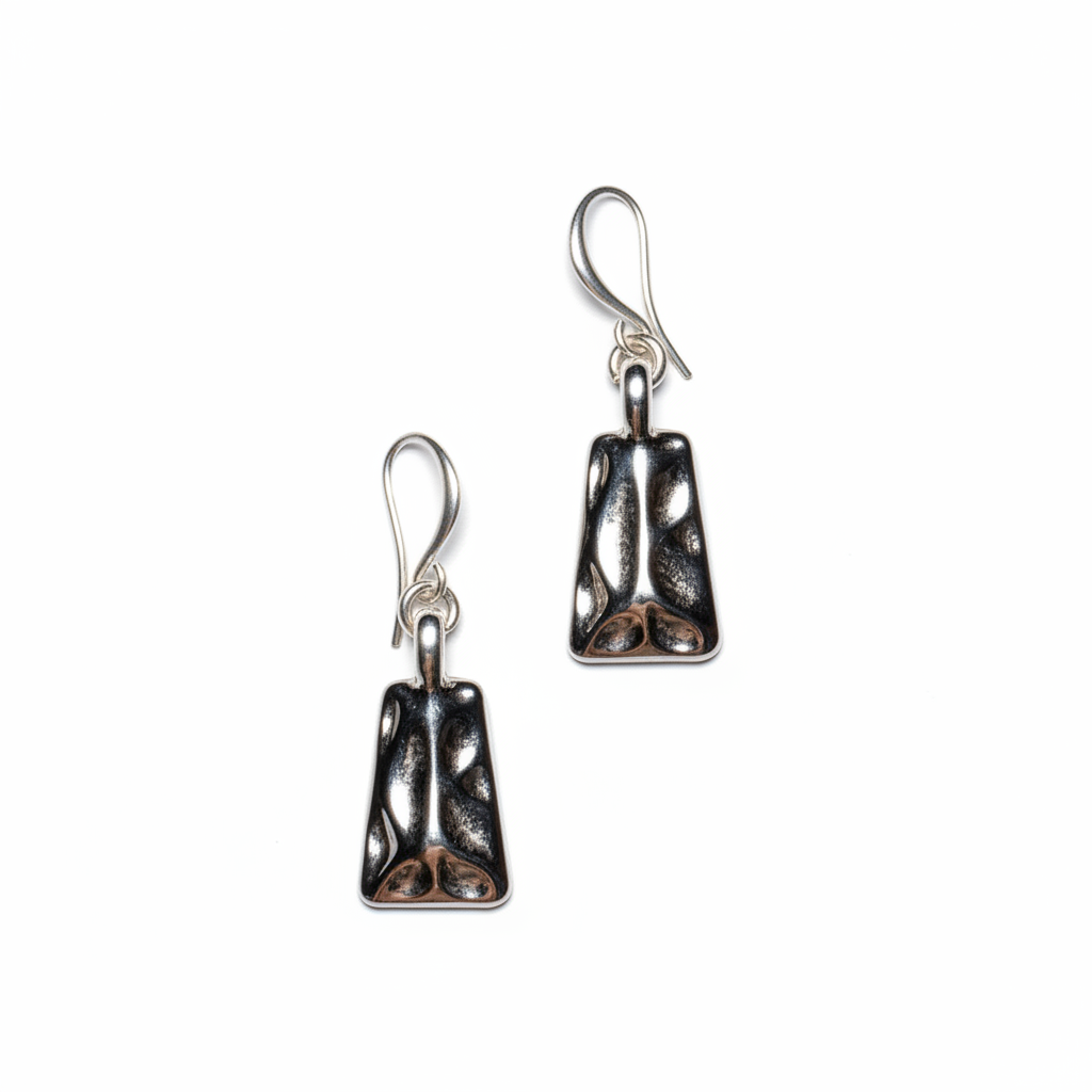Boucles d'oreilles martelées en plaqué argent