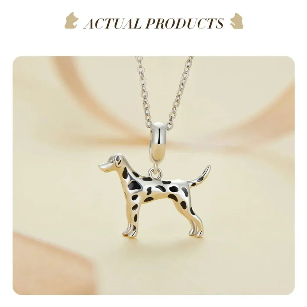 Pendentif Chien Argent Sterling 925 Véritable pour Bracelet - Caniche Teckel