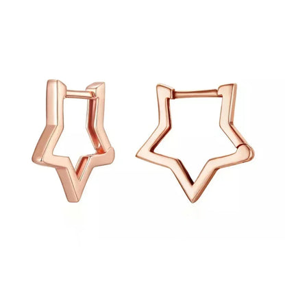 Boucles d'oreilles étoiles en argent sterling 925 - Boucles d'oreoreilles minimalistes en forme d'étoile pour femme - Bijoux de mode SCE1136