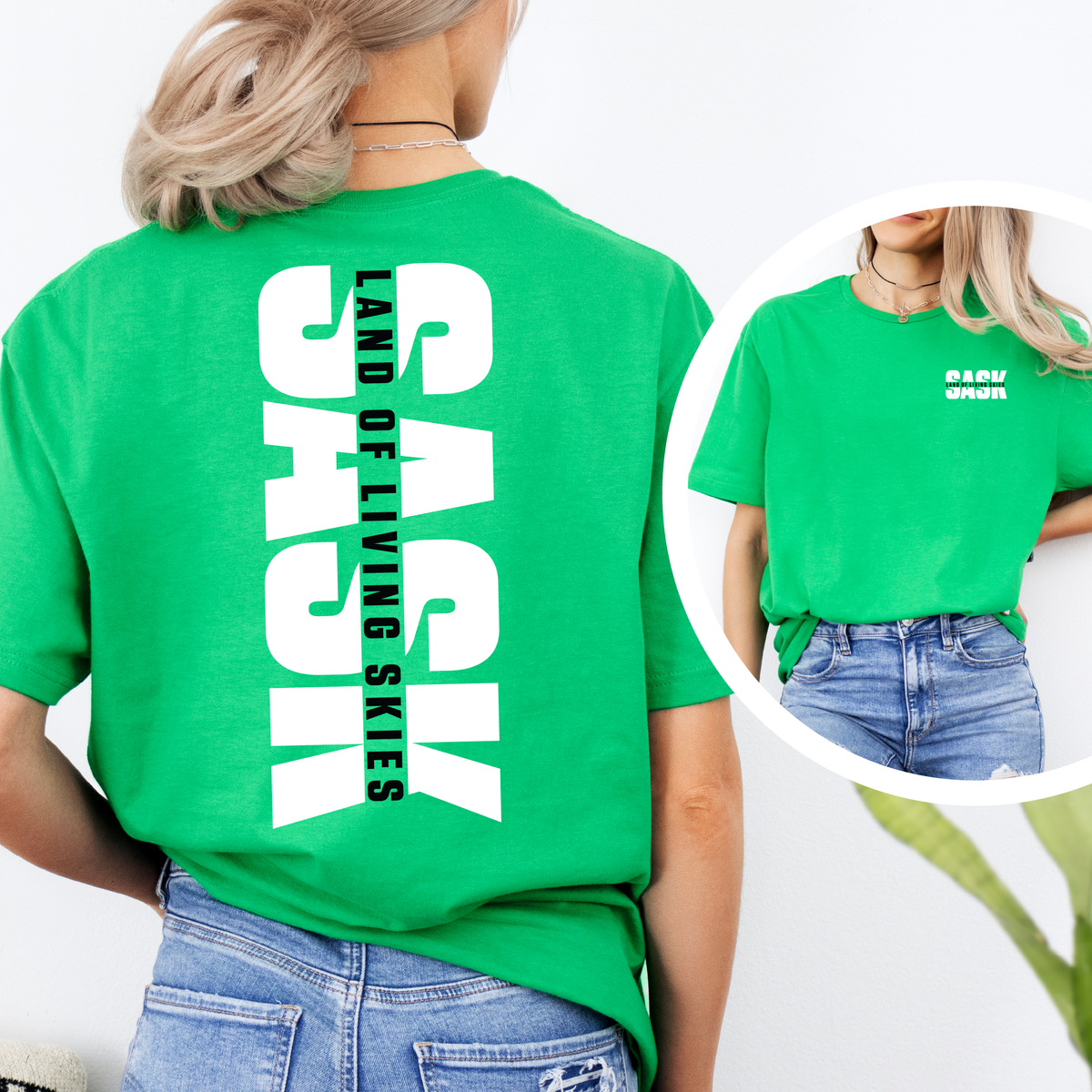T-shirt unisexe SASK Land Of Living Skies | Vêtements Saskatchewan
