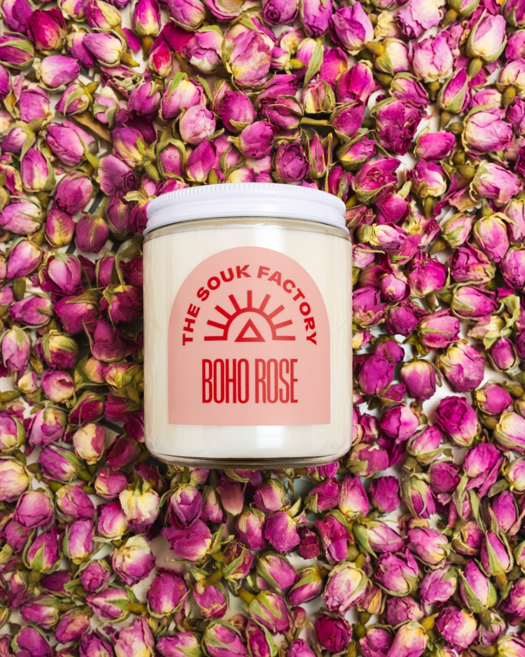 Bougie Boho Rose - Rose, pamplemousse & basilic