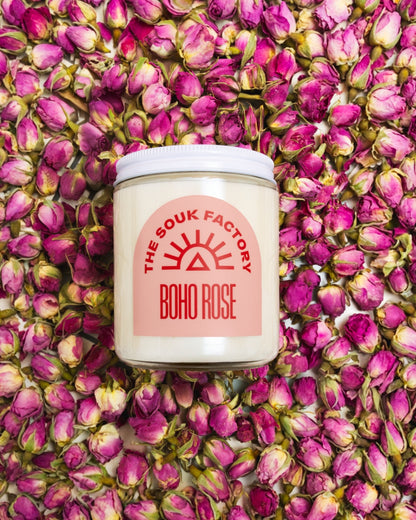 Bougie Boho Rose - Rose, pamplemousse & basilic