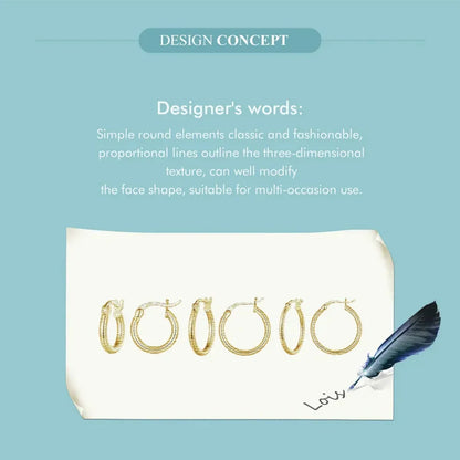Boucles d'oreilles créoles en argent sterling 925 plaqué or blanc 14 carats | Créoles hypoallergéniques 24 mm