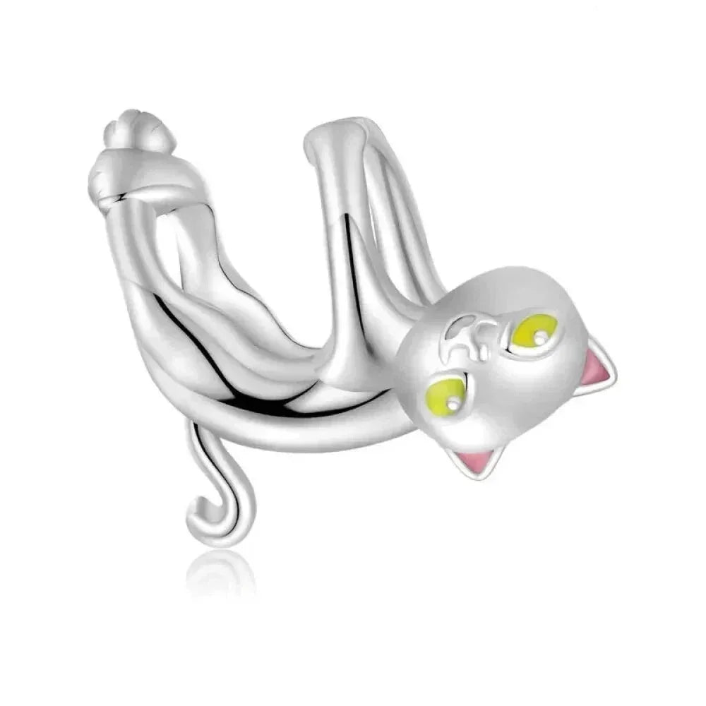 Pendentif Chien Argent Sterling 925 Véritable pour Bracelet - Caniche Teckel