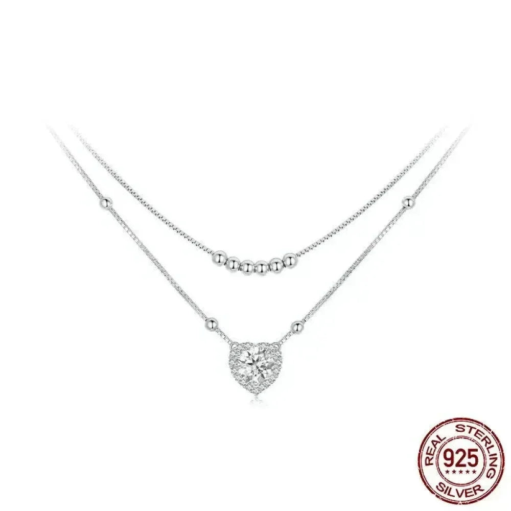 Capturez son cœur avec un éclat éblouissant : Collier Cœur en Moissanite 1 carat