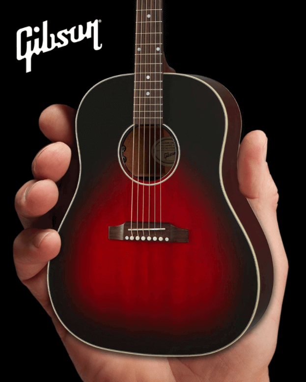 Guitare acoustique miniature Slash Gibson J-45 Vermillion Burst