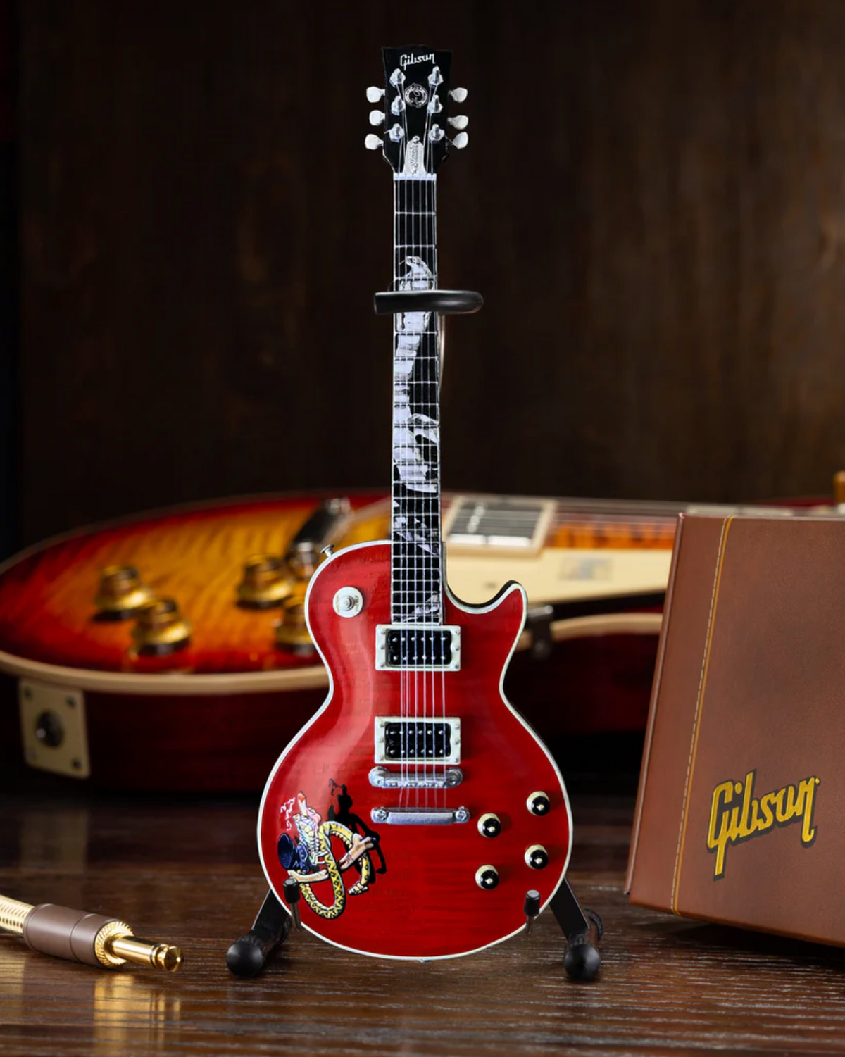 Slash Signature Red Snakepit Miniature Guitar Replica Collectible