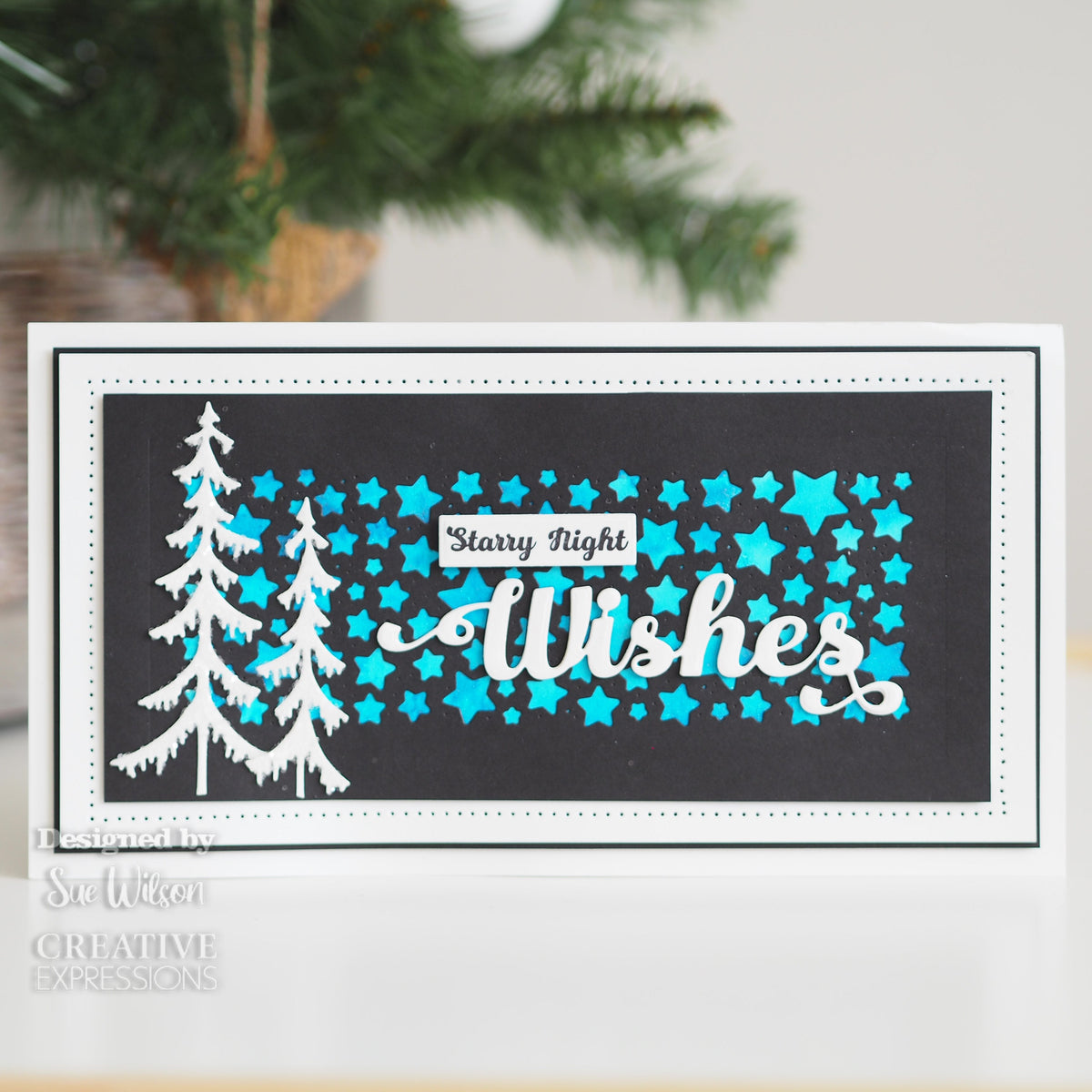 Creative Expressions Sue Wilson Set de matrices et tampons Wishes