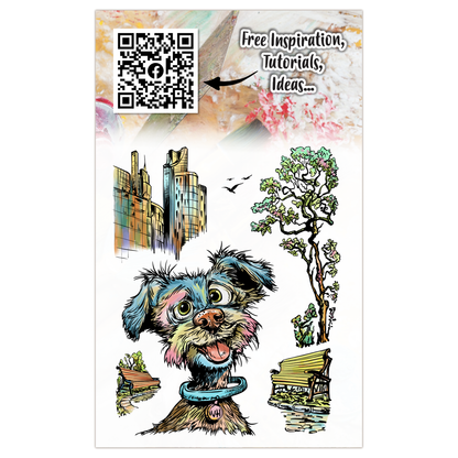 AALL and Create - A6 Stamp Set - Skyline Sniffs