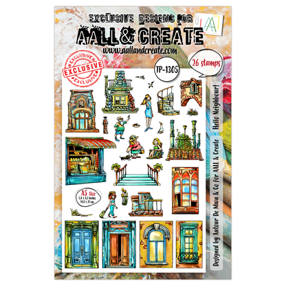AALL and Create - A5 Stamp Set - Hello Neighbour!
