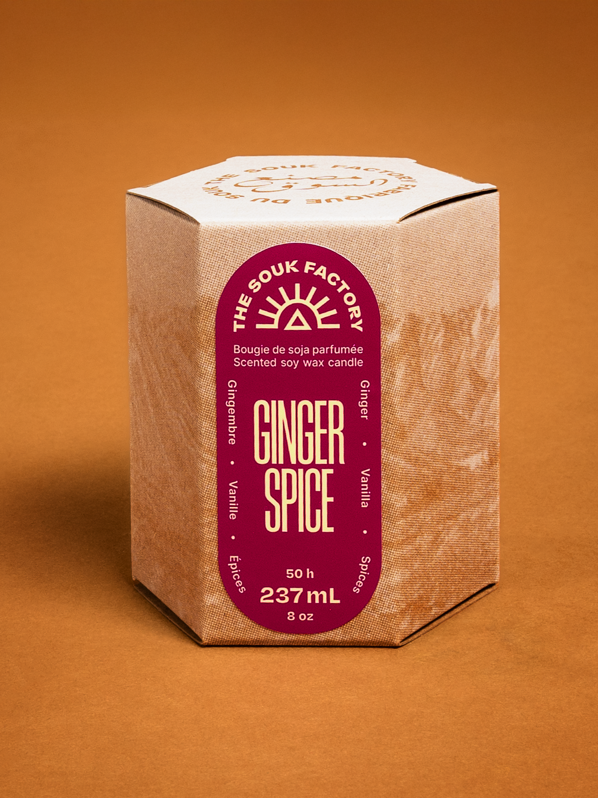 Bougie Ginger Spice - Gingembre, épices & vanille