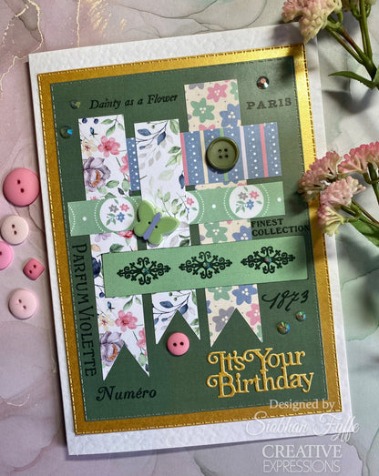 The Paper Boutique Sunny Gardens Bloc de Cartes Couleur 20,3 cm x 20,3 cm