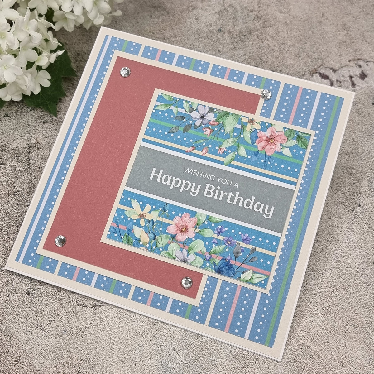 The Paper Boutique Sunny Gardens Bloc de Cartes Couleur 20,3 cm x 20,3 cm