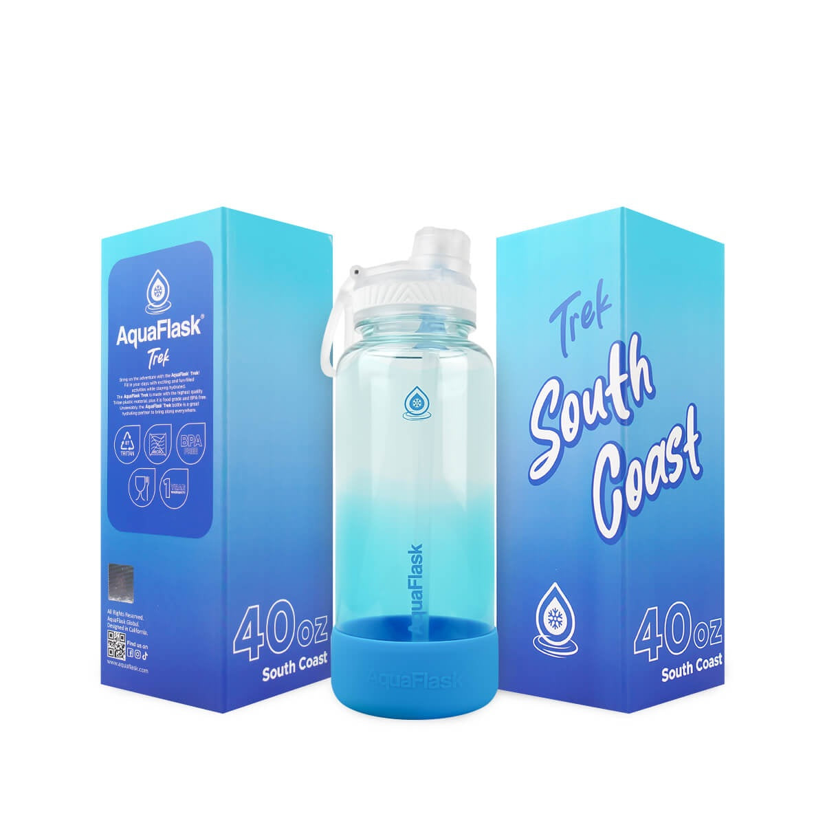 Bouteille d'eau Tritan AquaFlask Trek V2 40oz – Sans BPA et anti-fuite