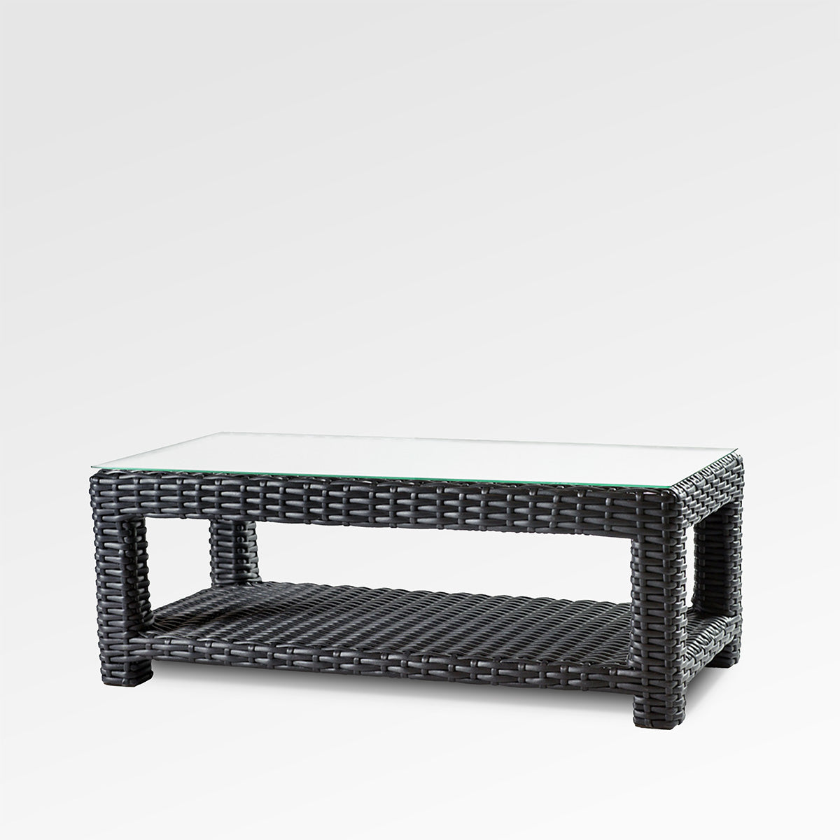 Table basse Trillium avec plateau en verre trempé