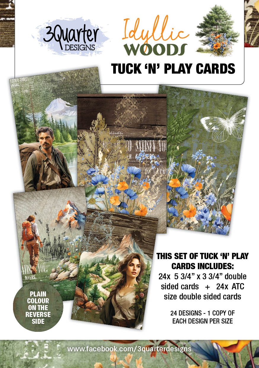 3Quarter Designs Bois idylliques – Cartes à insérer