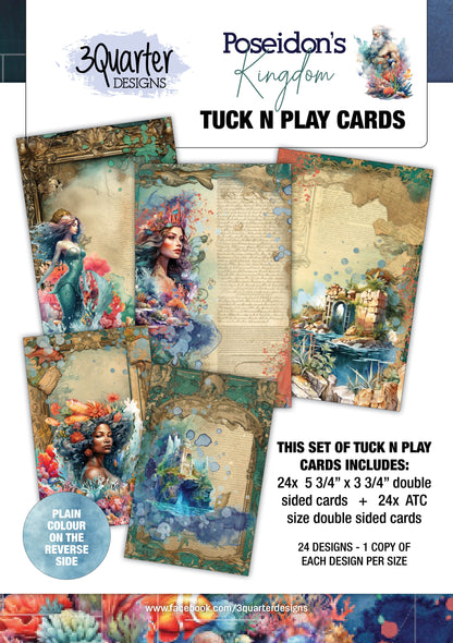 Cartes à jouer Tuck N Play Le Royaume de Poséidon par 3Quarter Designs