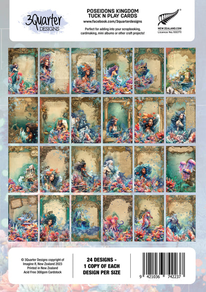 Cartes à jouer Tuck N Play Le Royaume de Poséidon par 3Quarter Designs