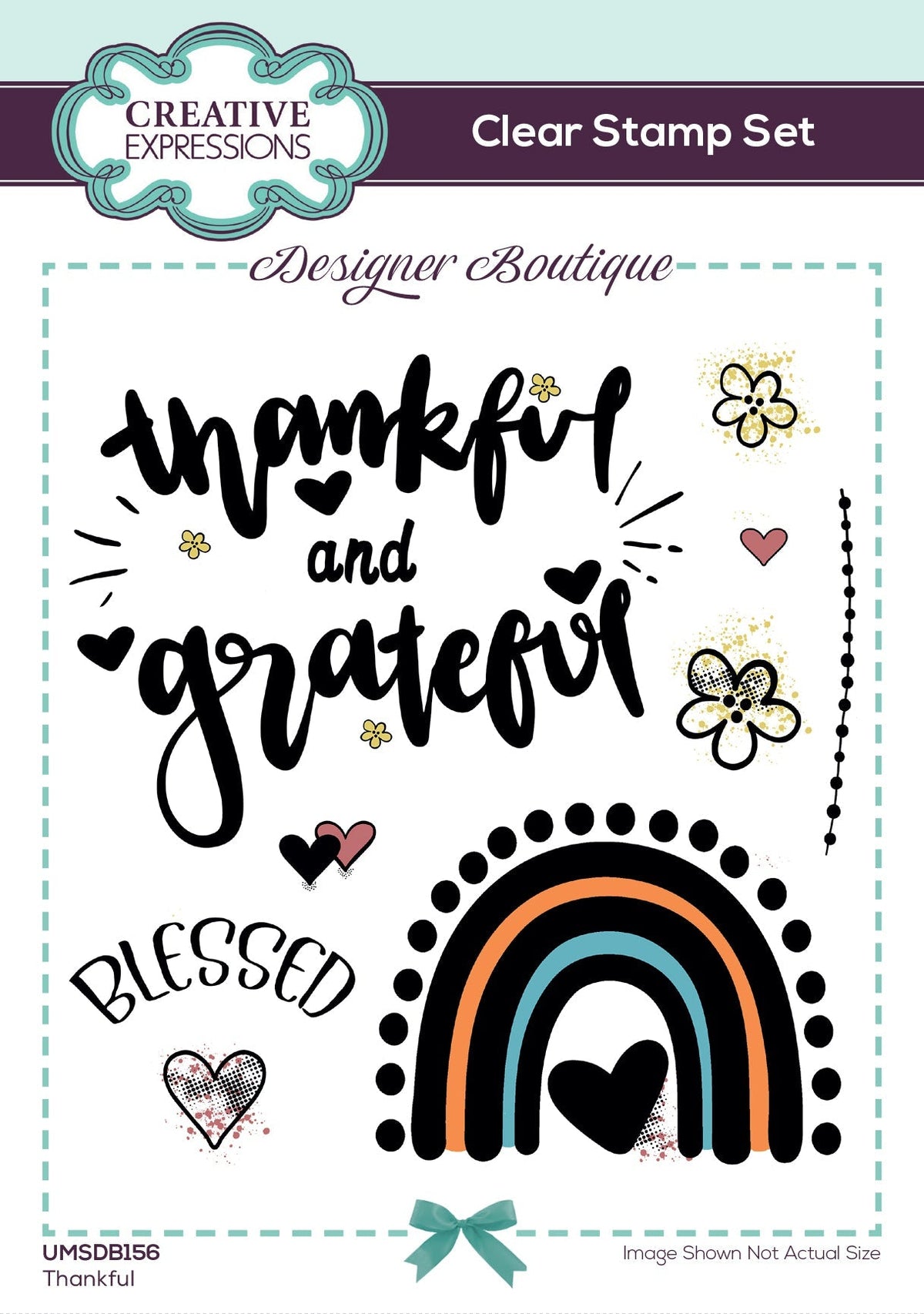 Creative Expressions Designer Boutique Tampons Merci 15 x 10 cm
