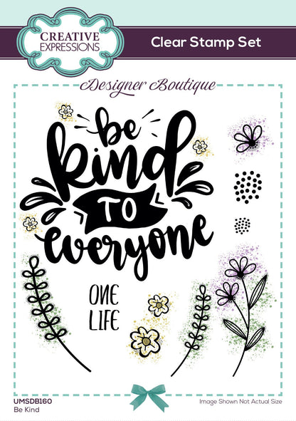 Creative Expressions Designer Boutique Tampons transparents Be Kind 15,2 x 10,2 cm