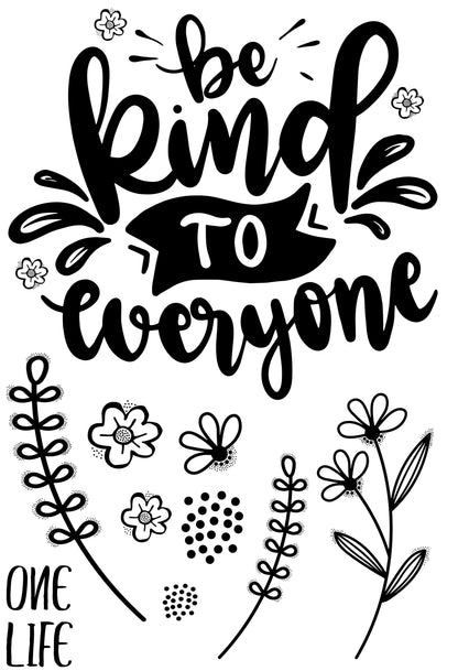 Creative Expressions Designer Boutique Tampons transparents Be Kind 15,2 x 10,2 cm