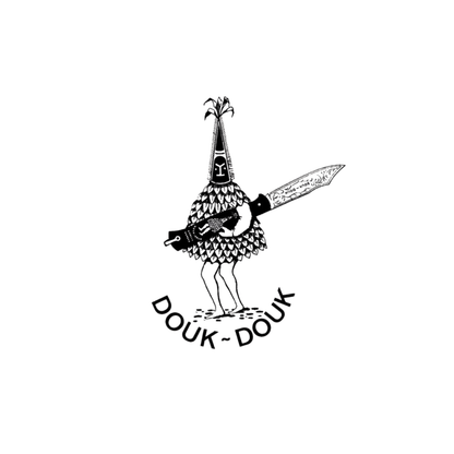 Couteau de poche utilitaire Douk-Douk 200 mm, lame en acier inoxydable, manche chromé