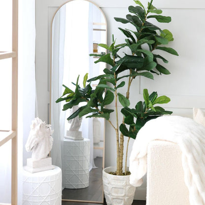 Fafa Plante artificielle en pot Ficus lyrata (Plusieurs tailles)