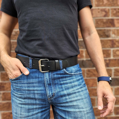 The Foundation Belt - Black 45 mm 100% Full Grain Bridle Leather Belt