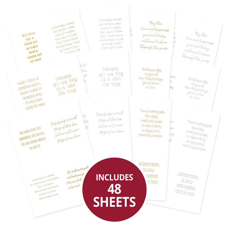 Bloc de papier avec feuilles métallisées Perfect Verses 2