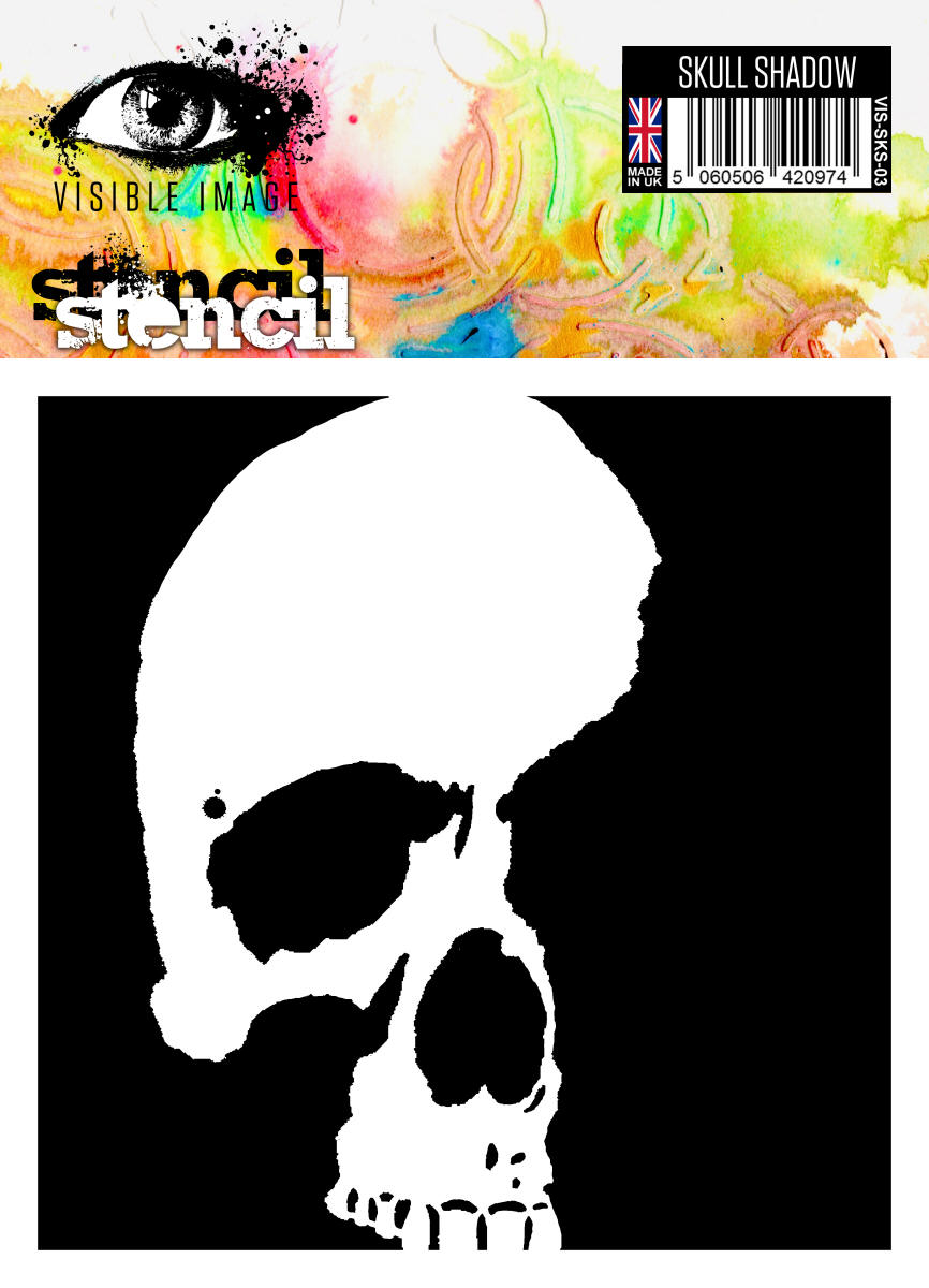 Visible Image Pochoir Ombre Crâne - 6 x 6