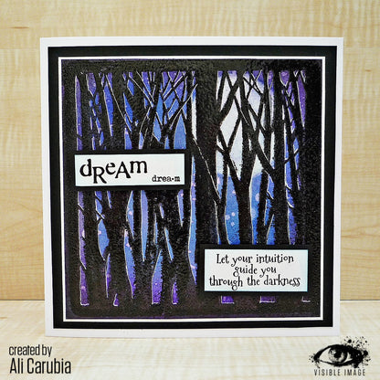 Visible Image Le pochoir forêt – 15 x 15 cm