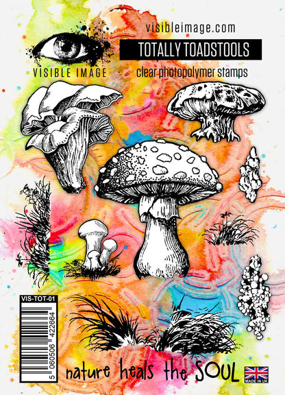 Visible Image Totalement Champignons - Set de Tampons A6