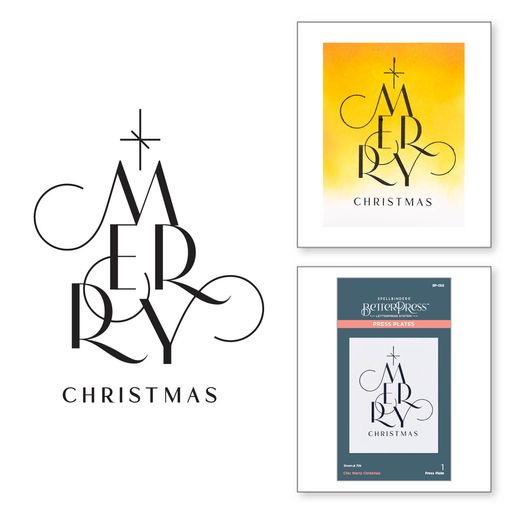 Plaque d'impression Joyeux Noël Chic de la collection Noël BetterPress