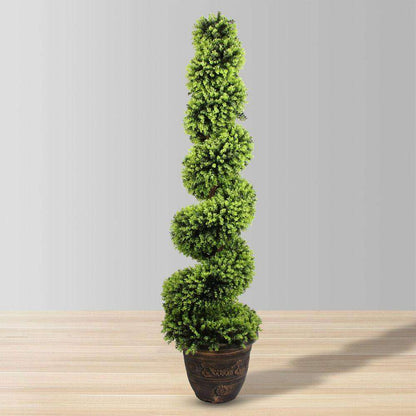 Plante artificielle d'arbuste topiaire en spirale Wales (plusieurs tailles)