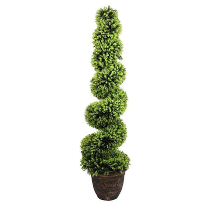 Plante artificielle d'arbuste topiaire en spirale Wales (plusieurs tailles)