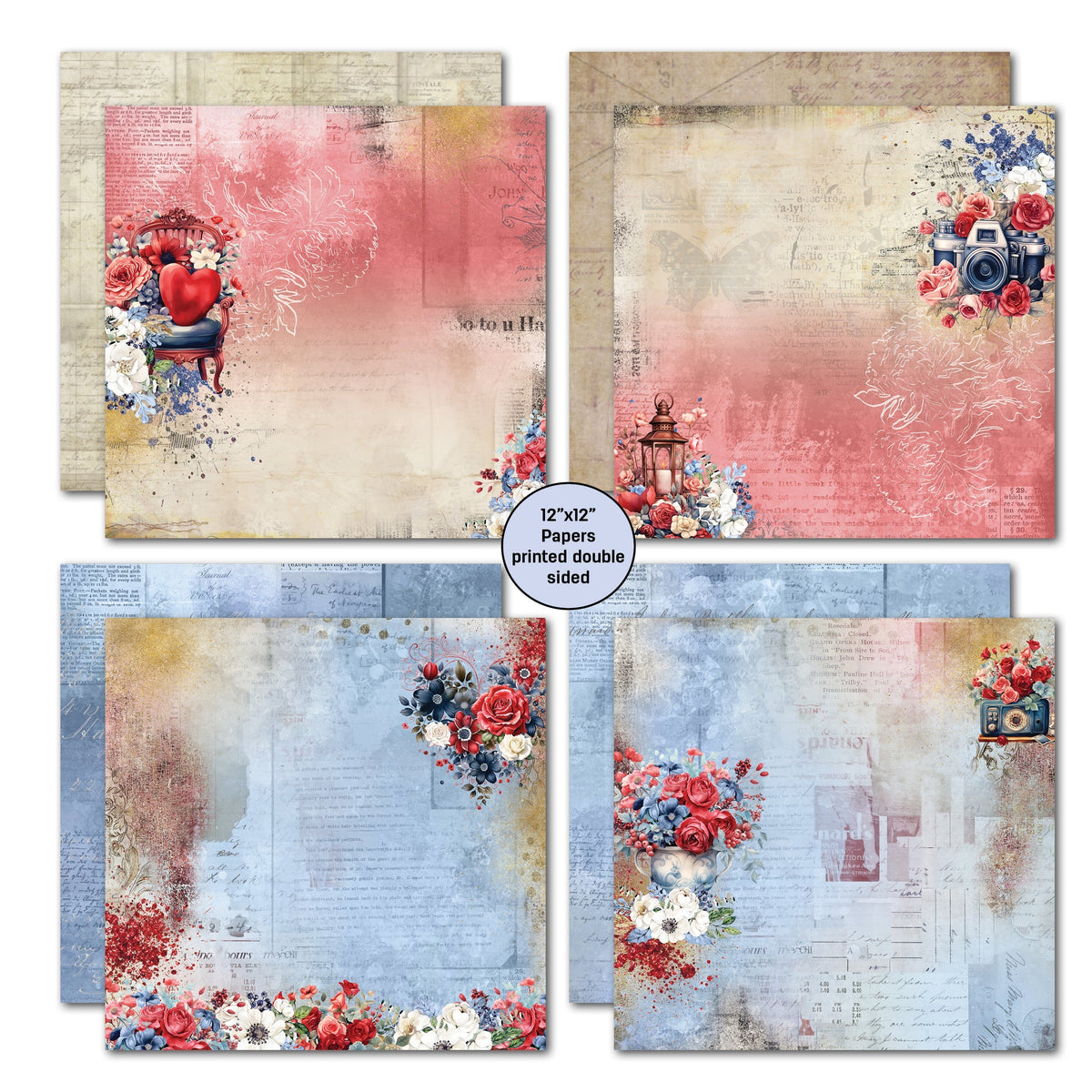 Collection de scrapbooking 3Quarter Designs Love You 30x30 cm