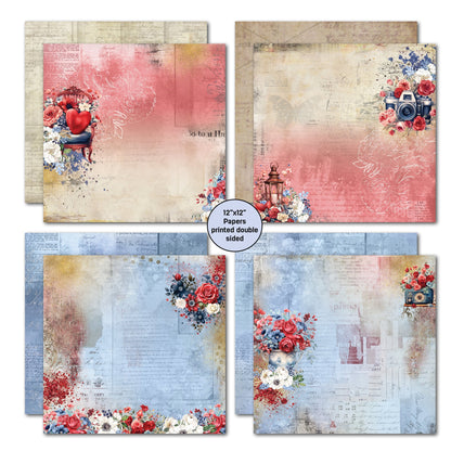 Collection de scrapbooking 3Quarter Designs Love You 30x30 cm