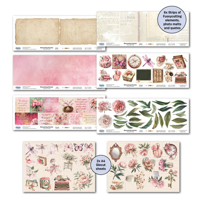 3Quarter Designs Papier et Découpes 12x12 Pivoines Épanouies