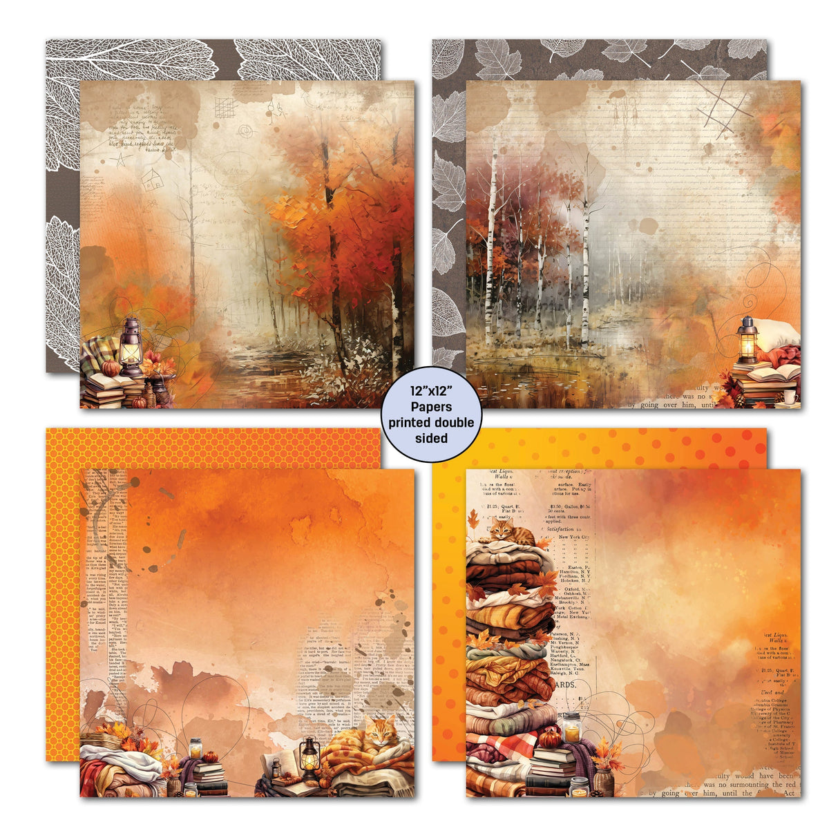 Collection de scrapbooking 3Quarter Designs Falling Leaves 30x30 cm