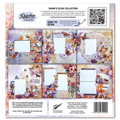 3Quarter Designs Dawns Glow 12x12 Design Paper & Diecuts Set