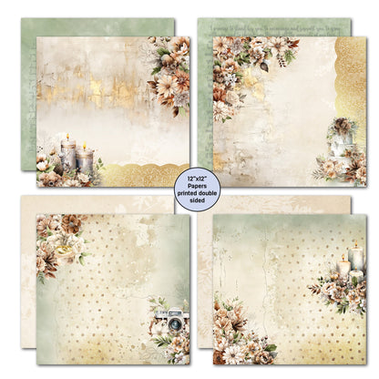 3Quarter Designs Wedded Bliss Lot de Papiers et de Découpes 30x30 cm