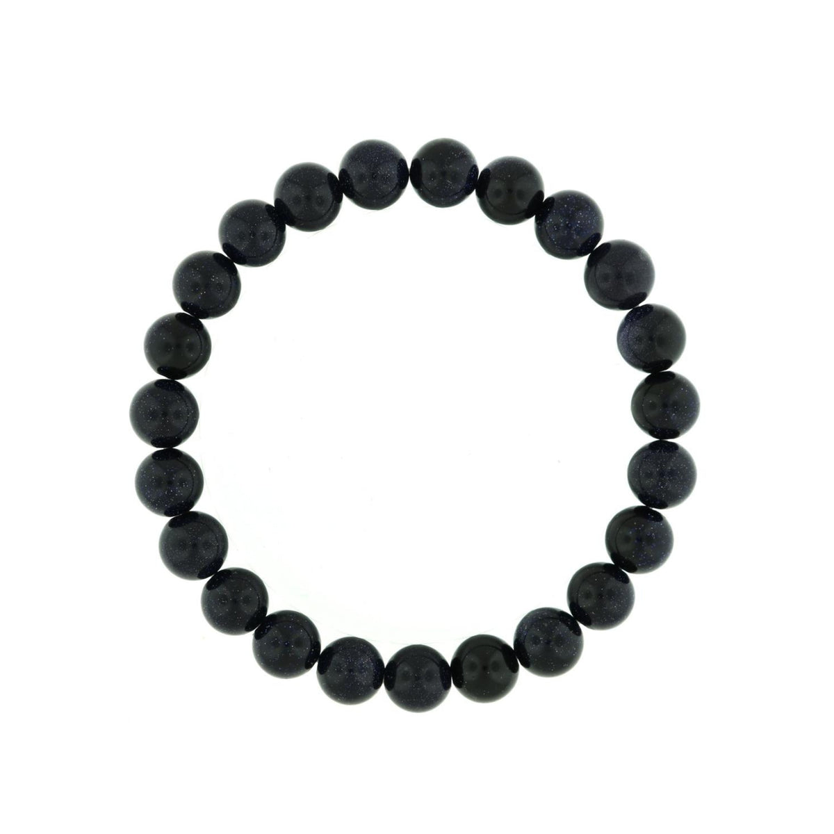 Goldstone Blue Round Bracelet (Synthetic)