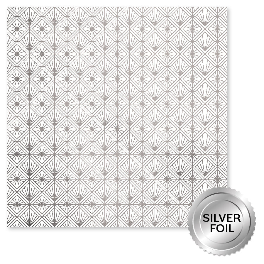 Wedding Joy Foil Silver B 12 x 12 Paper (6 pc Bulk Pack) 34539