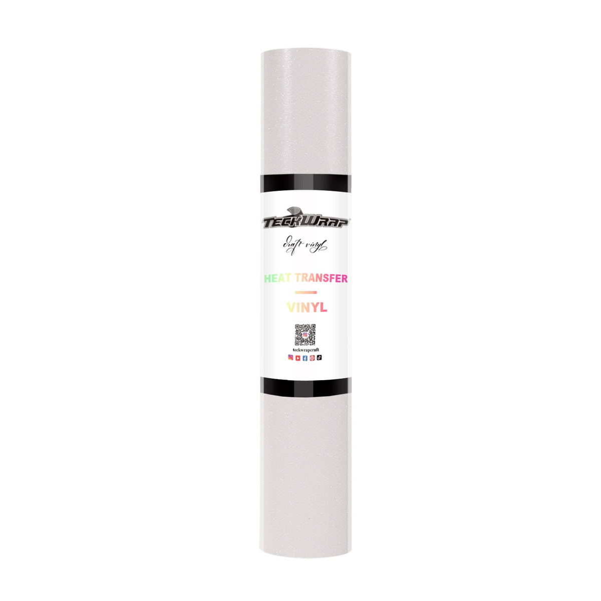 Vinyle thermocollant Teckwrap à paillettes - Blanc | Des motifs durables et étincelants pour T-shirts, sweats à capuche, casquettes et plus encore !