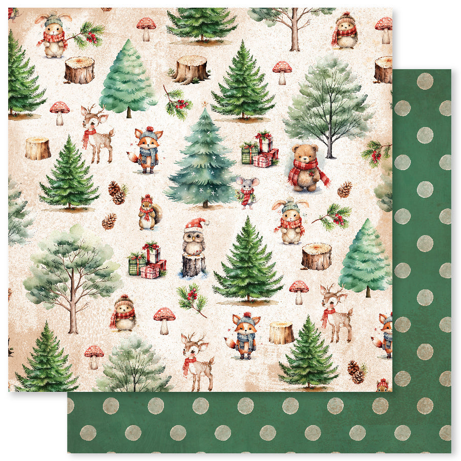 Collection de Papiers de Noël Forêt 30x30 cm 33042