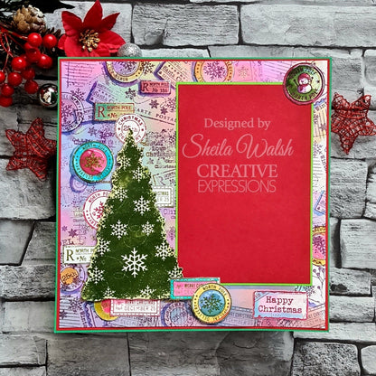 Assortiment de tampons Woodware Clear Singles « Snow Frosted Tree » 10 cm x 15 cm