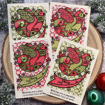 Woodware Clear Singles Peaceful Dove 4 in x 6 in Stamp Set
