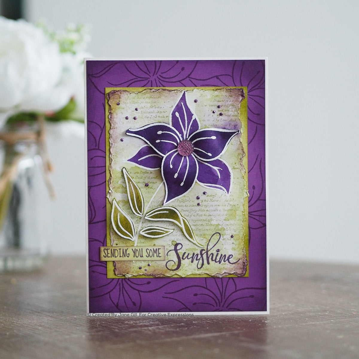 Tampon Woodware Clear Singles Lily Sketch 10,16 cm x 15,24 cm